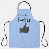 父 真の マザー ファッカー 面白い親指を立てる エプロン (正面)
