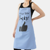 父 真の マザー ファッカー 面白い親指を立てる エプロン (インサイチュ)