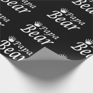 父、祖父、パパのためのパパくまのギフト用包装紙 ラッピングペーパー