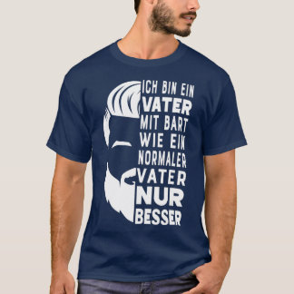 父Mit Bart Wie通常のパパのNurひげキャリー Tシャツ