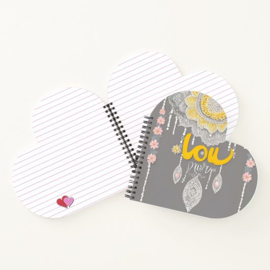 爽やかなグレー レース AIアート ノートブック (内部)