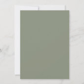 爽やかなサマーウェディングを彩る Sage Green 招待状 (裏面)