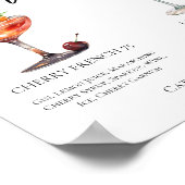 爽やかなフルーツのシグネチャーカクテル結婚のメニュー ポスター (角)