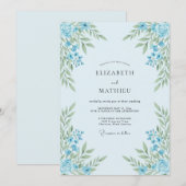 爽やかな春の結婚式 招待状 (正面/裏面)