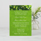 爽やかな春、サマーグリーン葉クリスチャン 招待状 (スタンド正面)