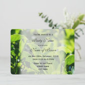 爽やかな春、夏の緑葉のパーティー 招待状 (スタンド正面)