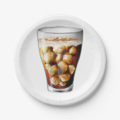 爽やかな氷と冷たいソーダの泡 ペーパープレート (正面)