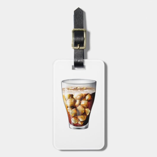 爽やかな氷と冷たいソーダの泡 ラゲッジタグ (正面縦)