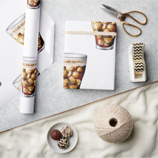 爽やかな氷と冷たいソーダの泡 ラッピングペーパー