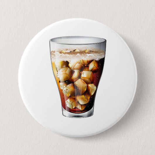 爽やかな氷と冷たいソーダの泡 缶バッジ (正面)