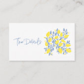 爽やかな青と黄色のレモンつる植物詳細 エンクロージャーカード (正面)