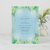 爽やかな青葉のウェディング 招待状 (スタンド正面)