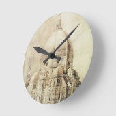 「片からの東からのフィレンツェのカテドラル、 ラウンド壁時計 (傾斜)