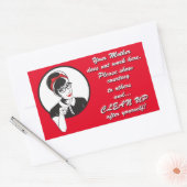 片付けて! 長方形シール (封筒)