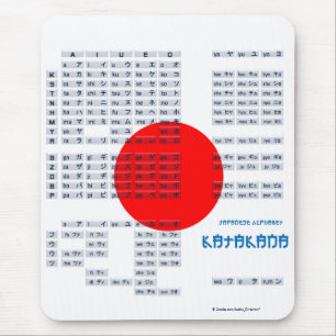 片仮名の日本のなアルファベットのマウスパッド(旗) マウスパッド