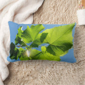 片側つる植物葉腰枕枕 ランバークッション (ブランケット)