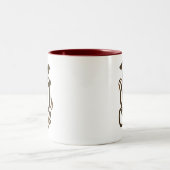 片手だけどコーヒーマグ ツートーンマグカップ (中央)