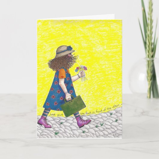 片方の足を他方の前に置く カード (正面)