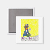 片方の足を他方の前に置く マグネット (正面/裏面)