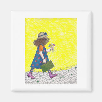 片方の足を他方の前に置く マグネット