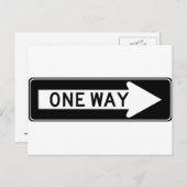 片方向矢印（右）ハイウェイ記号 ポストカード (正面/裏面)