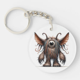 片目のモンスターキーチェーン キーホルダー