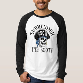 片目の海賊スカルと石骨 Tシャツ