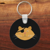 片目の猫 キーホルダー (正面)
