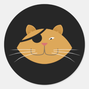片目の猫 ラウンドシール
