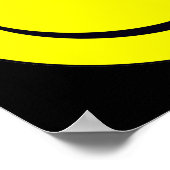 片目の看板ポスタおもしろいー付き顔 ポスター (角)