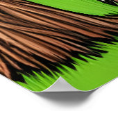 片目の緑のファンタジー獣のポートレート | AI Art ポスター (角)