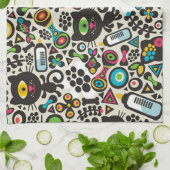 片目黒猫 キッチンタオル (折り畳み)