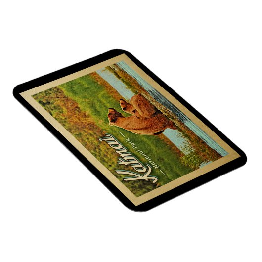 片米国立公園ベアーズヴィンテージ マグネット (右側)