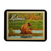 片米国立公園ベアーズヴィンテージ マグネット (横)