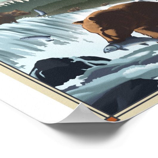 片米国立公園リトーのアートポスター ポスター (角)