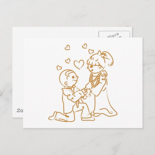 片膝関節で提案する ポストカード (正面/裏面)