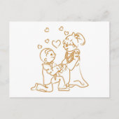 片膝関節で提案する ポストカード (正面)