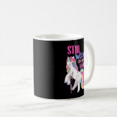 片足のギフト子供へユニコーンが元気 コーヒーマグカップ (正面右)