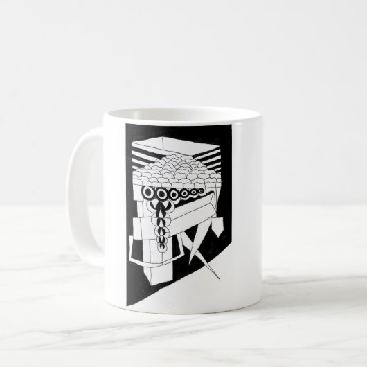 片足飛び出し コーヒーマグカップ (正面左)