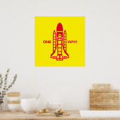 片道だ!宇宙シャトル、宇宙船 ポスター (キッチン)