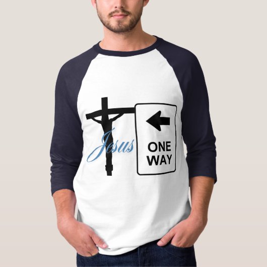 片道のイエス様 Tシャツ (正面)