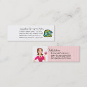 片面がかわいく，片面が甘い スキニー名刺 (正面/裏面)