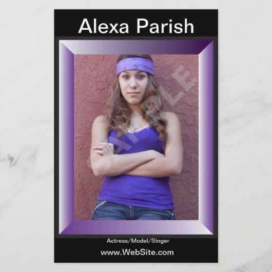 片面または両面モデルのヘッドショットコンポーネント/ゼットカード チラシ (正面)