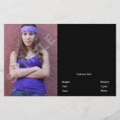 片面または両面モデルのヘッドショットコンポーネント/ゼットカード チラシ (裏面)