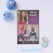 片面ヘッドショットコンポーネントカードモデル/アクターテンプレート チラシ (シングル)