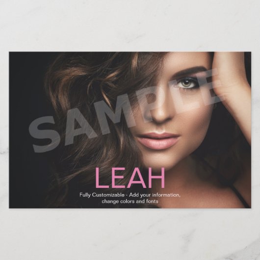 片面モデルのヘッドショットカード チラシ (正面)