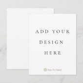 片面 4.25x5.5インチの招待カード（縦向き） 招待状 (正面/裏面)