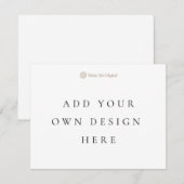 片面 4.25x5.5インチ 招待状 カード 横向き (正面/裏面)