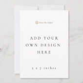 片面 5 x 7インチの招待カード(縦向き) 招待状 (正面)