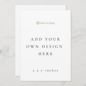 片面 5 x 7インチの招待カード（縦向き） 招待状 (正面/裏面)
